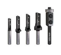 CMT 600.005.01 Coffret de 5 Fraises à Coupes droites avec Plaquettes réversibles Q. 8 mm, Acier