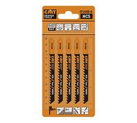 CMT Orange Tools – Lames pour scie sauteuse jt144d-5 – 5 lames HCS 100×4 mm 6 TPI Bois Orange/Noir