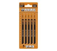 CMT Orange Tools jt344d-5 - 5 Jig Saw Blades HCS 132 x 4 x 6tpi (Wood/Straight/Coarse) Orange/Noir