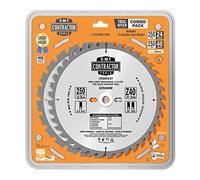 CMT Orange Tools K250m-x02 Lot de 2 lames de scie circulaire 250 x 2.6/1.8 x 30 Z24 + 40 ATB