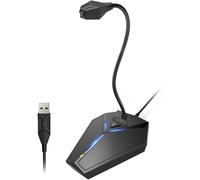 CMTECK Microphone D'ordinateur USB, Branchez & Jouez Bureau Omnidirectionnel Condenseur PC Portable Mic,Bouton Mute avec Indicateur LED,Compatible avec Windows/Mac,idéal pour Youtube, Skype (5ft)