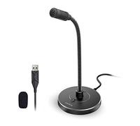 CMTECK Microphone USB G009 pour ordinateur de bureau avec suppression du bruit pour PC/ordinateur portable pour discuter en ligne, home studio, podcasting, jeux, Skype, YouTube avec fonction muet