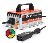 CMTOOL Chargeur de batterie pour chariot de golf EZGO, étanche IP67, entièrement automatique, 36 V, charge rapide EZGO, pour batteries au plomb-acide, câble de 4,8 m (18 A)