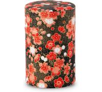 Cmws-Boîte À Thé Japonaise En Étain 100g (Prune/Noir)