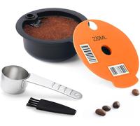 Cmws-Capsulas Tassimo Reutilizables Cápsula De Café Compatibles Para Tassimo Cápsula De Repuesto Recargable, Filtro De Café Para Tassimo (220ml In Orange+Spoon)