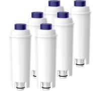 CMWS-Filtres à Eau pour Machine à Café Delonghi Magnifica s, Filtre Delonghi Dinamica et Les Séries ECAM/ETAM/ESAM/BCO, Cartouche Filtrante DLSC002, Filtre Adoucir l'eau (6 Pièces)