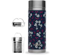 Cmws-Qwetch - Théière Infusion Isotherme - Hanami Bleu 400ml - Bouteille Infuseur Nomade Inox - 5h Chaud Et 7h Froid Sans Bpa, Étanche & Reutilisable - Idéale Pour Thé, Café, Fruit, Tisane