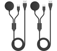 CMWX-2 en 1 Chargeur Compatible avec Samsung Galaxy Watch 6/6 Classic/5 Pro/5/4/4 Classic/3/Active 2, Chargeur USB C Remplacement pour Samsung Galaxy Note 20/10/9/8/Samsung Galaxy S23/S22/S21/S20(2)