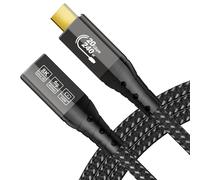 CMWX-8K Rallonge USB C 3m (Câble USBC 3.2 Extender 20Gbps, PD3.1 240W 48V/5A), vidéo 4K@144Hz/ 60Hz Rallonge USB C male femelle pour Thunderbolt 4, PSVR2, iPhone 16, iPad, MacBook, Dell XPS, Switch