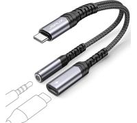 CMWX-Adattatore USB C vers Jack 3.5mm 2 en 1, avec Charge Rapide PD 60W, Prise USB C Jack pour écouteurs Compatible avec iPhone 16 Pro Max/15 Pro Max, Galaxy S25/S24/S23 S22/Ultra, iPad, Pixel 7/6