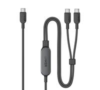 CMWX-Cable, 2-in-1 USB C to USB C Braide Cable 140W Max,Fast Charging for iPhone 17/16/16 Pro Max/15 Series,MacBook Air/Pro,and More(1,8m, Noir)