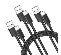 CMWX-Câble Chargeur pour Macbook Pro 2023,USB Type C 1M/2M/3M 3Pack,Cordon Charge Nylon pour Macbook iMac Mac Pro Mini Air 2022 2021,M3 M2 M1,Samsung A54 A53 A52 A42 A32,S25 S24,iPhone 17 16 Max