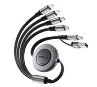 Cmwx-Câble De Charge 6 En 1, 1,2m Rétractable Cable Chargeur Multi Embout, Câble De Charge Rapide Usb C Avec Lightning Transfert De Données, Câble Multi Usb Pour Iphone,Android,Galaxy,Tablet