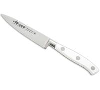 CMWX-Couteau d'Office Forgé en Acier Inoxydable 100 mm \u2013 Manche Ergonomique en Polyoxyméthylène, Idéal pour Éplucher les Fruits et Légumes \u2013 Blanc, Série Riviera Blanc