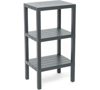 CMWX-Etagere Plastique de 3 Niveaux Résistance à l`Humidité Inclut Fixation avec Vis et Compatible avec Système Quick Fix Intérieur et Extérieur Charge jusqu`à 30kg \u2013 Modèle Lombok \u201