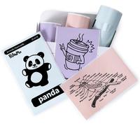 CMWX-Lot de 3 rouleaux de papier autocollant - Rose/Vert clair/violet - Pour T02/M02L/Q02E/M02/M02X mini imprimante - 50 mm x 3,5 m, Durée de vie 20 ans, Papier Thermique Pour journal, photo,notes