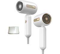 Cmwx-Seche Cheveux Ionique Professionnel, Sèche-Cheveux Dortoir Étudiant, 1900w Sèche-Cheveux Voyage Petit Avec 3 Températures Réglables, Protection Contre La Surchauffe, Peu De Bruit Et Léger, Blanc