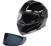 CMX casque pliable Spacer noir brillant + visière de rechange foncée en set "L
