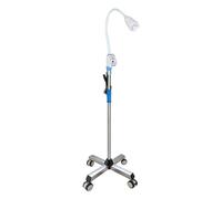 CMYAOYC Lampe d'examen chirurgical Lampe d'examen médical sans ombre à LED sur pied, lumière d'examen à col de cygne avec base mobile et roues(Size:LED-9)