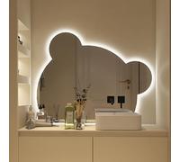 CMYAOYC Miroir Ours avec Eclairage for DéCoration Murale - Miroir Salle de Bain Tactile Intelligent for Maquillage, Chambre à Coucher, Chambre d'enfant (Color : Style 01, Size : 70 * 85cm)