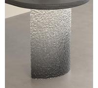 CMYAOYC Pied de Table Acrylique à Motif de Pierre Dégradé, Capacité 400kg, 500x720mm pour Bureau Lourd 70-80cm, Îlot Cuisine & Base de Table Commerciale(Black)