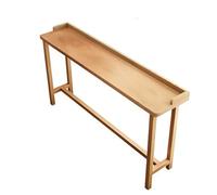 CMYAOYC Table de Bar en Bois Naturel avec Garde-Corps Surélevé, Table Console de Ferme pour Salon, Derrière Le Canapé, Bureau et Petit Appartement(180cm)