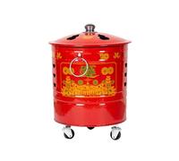 CMYCYDDPLY Incinérateur, tonneau de combustion avec couvercle, cage de combustion portable avec roues, foyer en métal, conteneurs de combustion avec support de grille (36,5 cm)