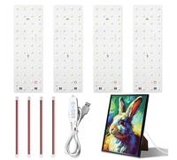 CMYK Lithophane LED Backlight Board Kit 4 Pièces Panneau de Rétroéclairage LED Compatible with Bambulab A1/A1 mini/P1S/X1C/X1E de Remplacement d'éclairage PCB avec câble USB et Câble de Connexion