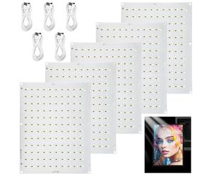 CMYK Lot de 5 rétroéclairages LED lithophane pour BambuLab A1/A1 mini/P1P/P1S/X1C/X1E, panneau lumineux photo impression 3D, USB, décoration de maison et de bureau