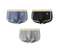 CMZYBBD Boxer Homme Lot De 3 Boxers Taille Mi-Haute Slim Fit pour Homme - sous-vêtements De Sport Amples, Respirants Et Doux pour Plus De Confort-b-XL