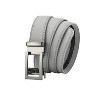 CMZYBBD Ceinture Homme Ceinture De Boucle Automatique en Cuir Authentique pour Hommes - Ceinture Décontractée Et Formelle Élégante pour Costumes, Jeans, Pantalon-gris-125 Cm
