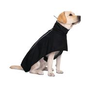 CMZYBBD ImperméAble pour Chien Imperméable pour Chien Poncho De Pluie À Capuche Veste De Pluie Réfléchissante pour Chien Vêtements À Col Haut pour Chiens De Taille Moyenne Et Grande-Noir-XL