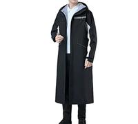 CMZYBBD Poncho Pluie Manteau De Pluie Long pour Homme, Imperméable, pour Motard, Veste Poncho Respirante pour Voyage, Randonnée, Pêche, Trajet-Noir-XL