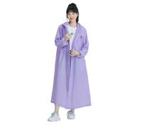 CMZYBBD Poncho Pluie Manteau De Pluie Transparent Eva pour Femme, Imperméable, Long Et Léger, avec Capuche, pour Voyage, Équitation, Extérieur-Violet-XXL