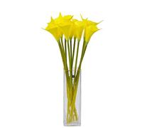 cn-Knight Lot de 12 lys artificiels Calla de 50,8 cm de Long pour décoration de Maison, décoration de Table de Mariage ou de Mariage Art déco 12pcs 20'' H Jaune