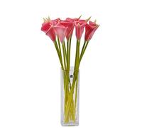 cn-Knight Lot de 12 lys calla artificiels de 50,8 cm de long pour décoration d'intérieur, centres de table, bouquet de mariage, loisirs créatifs (pourpre clair)