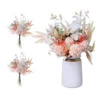 CN-Knight Lot de 2 Bouquets de Fleurs Artificielles de Style Boho, 44cm Bouquets d'automne Bohémiens pour Mariée et Demoiselles d'honneur, Décoration Rustique,Couleurs Champagne