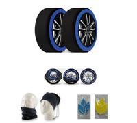 CN20114 Paire de chaussettes à neige/glace super grip pour pneus de voiture, van, camion, SUV, homologuées + gants de montage compatibles ABS/ESP, taille L 215/35-20