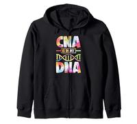 CNA Is In My DNA Nurse Pride Aquarelle colorée Sweat à Capuche