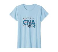 CNA Life : Le cœur des héros de la santé T-Shirt, Femme, Bleu Céleste, M