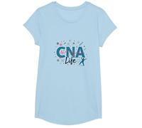 CNA Life : Le cœur des héros de la santé T-Shirt, Fille, Bleu Céleste, M