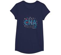 CNA Life : Le cœur des héros de la santé T-Shirt, Fille, Bleu Marine, M