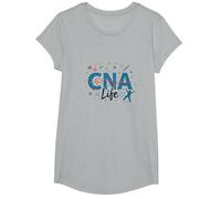 CNA Life : Le cœur des héros de la santé T-Shirt, Fille, Gris Chiné, M