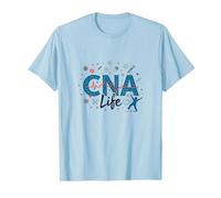 CNA Life : Le cœur des héros de la santé T-Shirt, Homme, Bleu Céleste, M