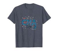 CNA Life : Le cœur des héros de la santé T-Shirt, Homme, Bleu Chiné, M