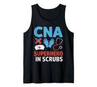 CNA Superhero In Scrubs Nursing Assistant Hospital Team Débardeur