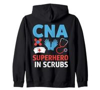 CNA Superhero In Scrubs Nursing Assistant Hospital Team Sweat à Capuche