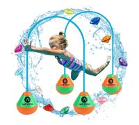 CNAFGBGG 12 pièces Jouet de Natation pour Enfant Porte de plongée Jouet plongée Porte sous-Marine Nager à Travers pour Anneau Piscine pour Jeu d'eau 1.5 m * 5 cm.