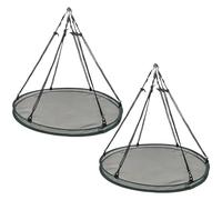 CNAFGBGG 2 pièces Attrape-graines d'oiseaux 30 Pouces Grandes Plates-Formes de Cerceau Suspendu Rond Plateau de Receveur graines d'oiseaux mangeoire à colibris pour Accessoires Jardin extérieur.