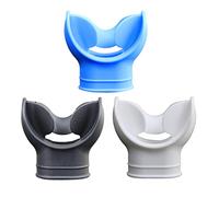 CNAFGBGG 3pcs Silicone Diving Poince Respirant Embout buccal Confortable et sûr de plongée en Silicone moldable bouchée buccale pour Sports de plongée en Plein air Noir + Blanc + Bleu.